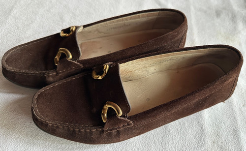 Leather loafers ballerina slip