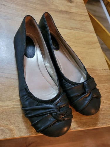 Ladies black balerina type - black,
